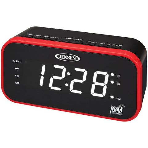 AM-FM Weather Band Clock Radio with Weather Alert
