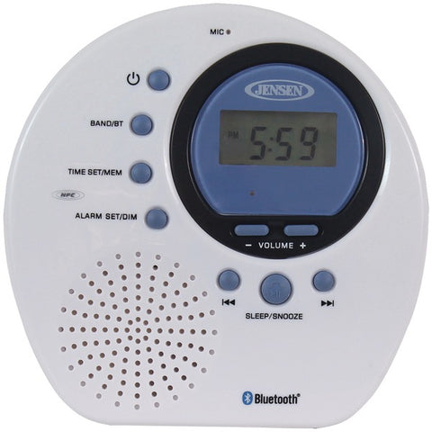 Water-Resistant Digital AM-FM Bluetooth(R) Shower Clock Radio