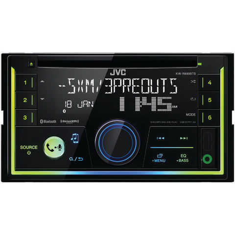 KW-R930BTS Double-DIN In-Dash AM-FM CD Receiver with Bluetooth(R) & SiriusXM(R) Ready