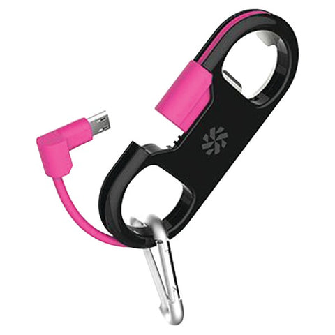 GoBuddy+(TM) Lightning(R) to USB Charge & Sync Cable with Bottle Opener (Pink)