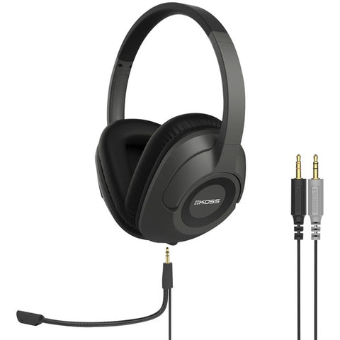SB42 Full-Size Communication Over-Ear Headset with Detachable Boom Microphone (3.5mm Plugs)