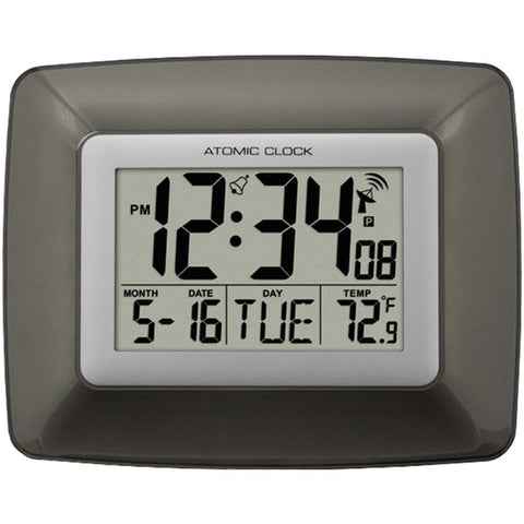 Atomic Digital Wall Clock with Indoor Temperature