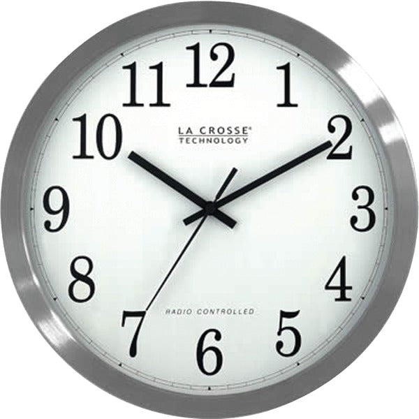 12" Stainless Steel Atomic Wall Clock