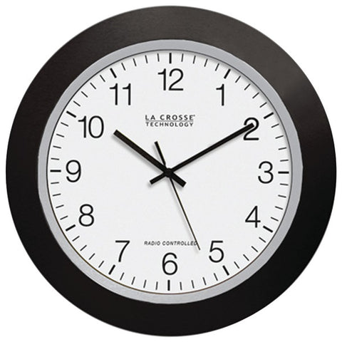 12" Black Atomic Wall Clock