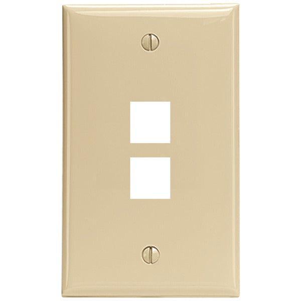 2-Port QuickPort(R) Wall Plate (Ivory)
