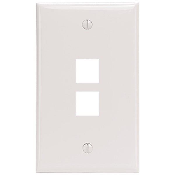 2-Port QuickPort(R) Wall Plate (White)