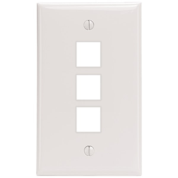 3-Port QuickPort(R) Wall Plate (White)