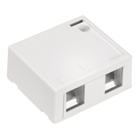 QuickPort(R) 2-Port Surface-Mount Housing (White)