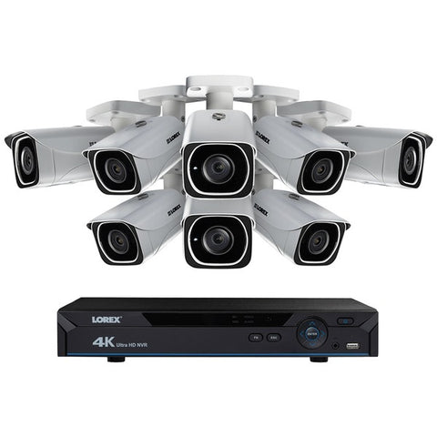 8-Channel 4K HD 2TB NVR with Eight 4K Bullet Security Cameras