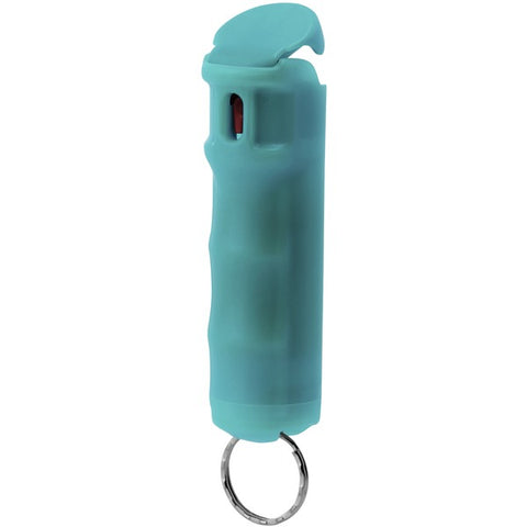 KeyGuard Flip-Top Hard Case Pepper Spray (Turquoise)
