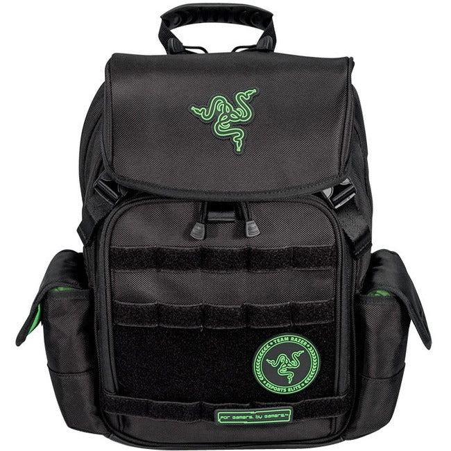 Mobile Edge Razer Carrying Case (Backpack) for 15.6" Notebook - Black, Green Accent