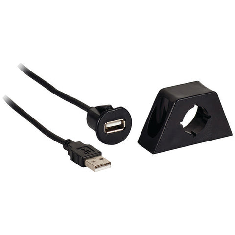 Male to Female USB Cable with Mount