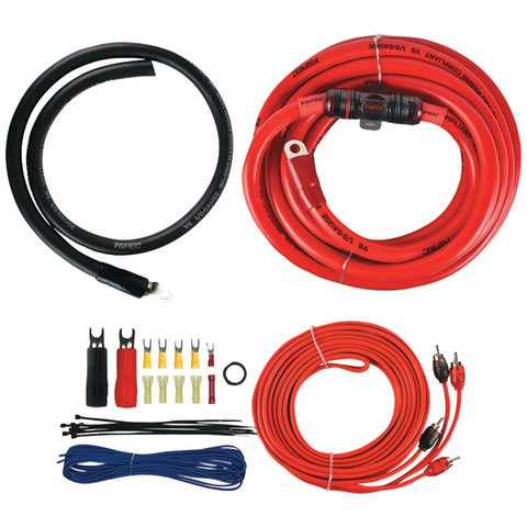 v6 SERIES Amp Installation Kit with RCA Cables (1-0 Gauge)