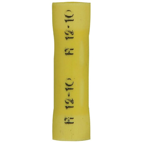 Vinyl Butt Connectors (Yellow, 12-10 Gauge, 100 pk)