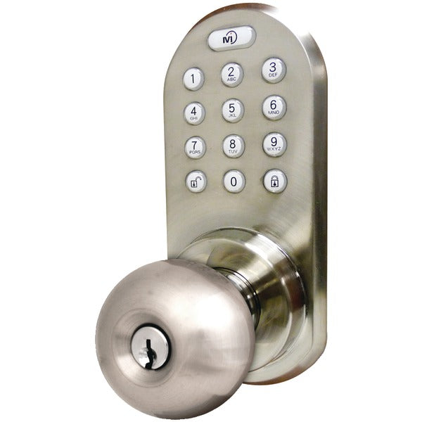 3-in-1 Remote Control & Touchpad Doorknob (Satin Nickel)