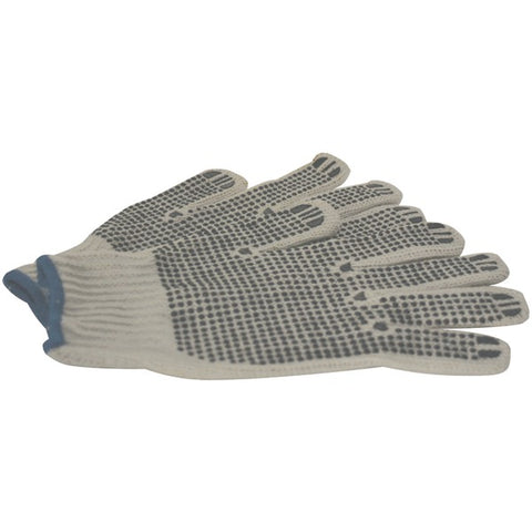 Knitted Gloves with PVC Dots, 12 pk