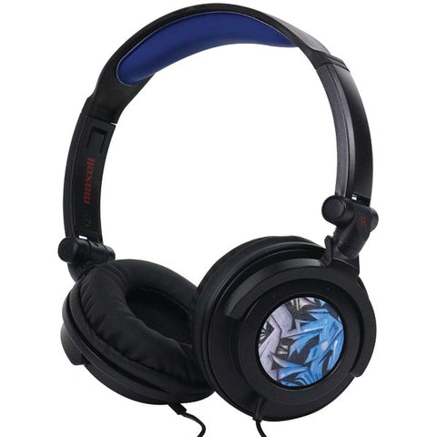 AMPlified(TM) Heavy Bass Over-Ear Headphones with Microphone (Blue Tribal)
