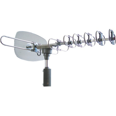 High-Powered Amplified Motorized Outdoor ATSC Digital TV Antenna with Remote