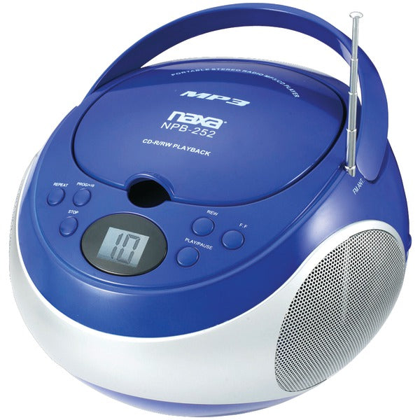 Portable CD-MP3 Players with AM-FM Stereo (Blue)