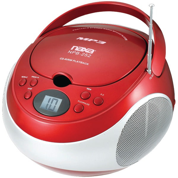 Portable CD-MP3 Players with AM-FM Stereo (Red)