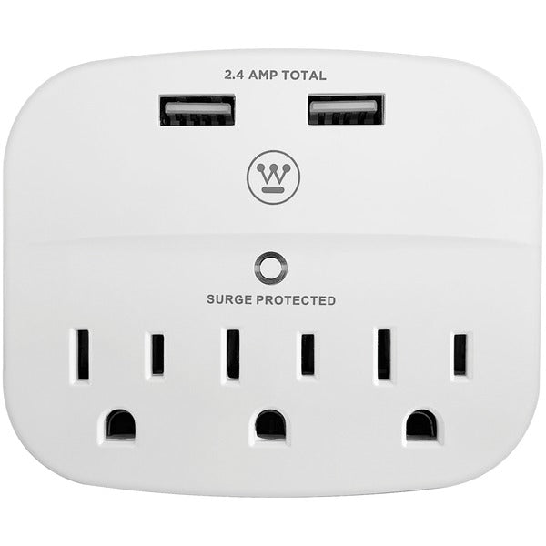 Sure Series Wall Surge 3 Wall Tap with 2 USB Ports