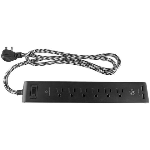 Sure Series Surge Strip USB, 4-Foot Cord (Black)