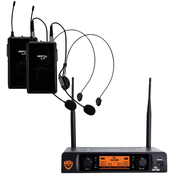 Dual-Transmitter Digital Wireless Microphone System (2 Digital LT(TM) HM-3 Headsets)