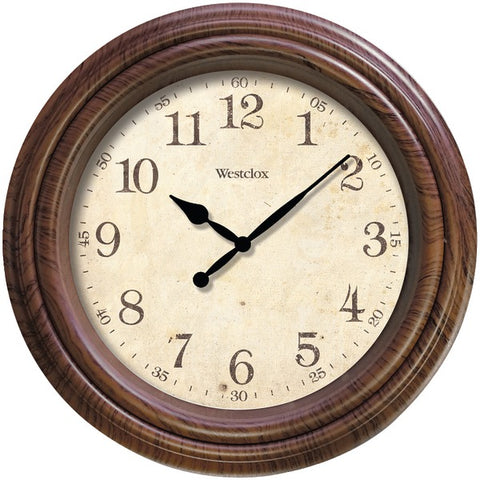 10" Realistic Woodgrain Wall Clock