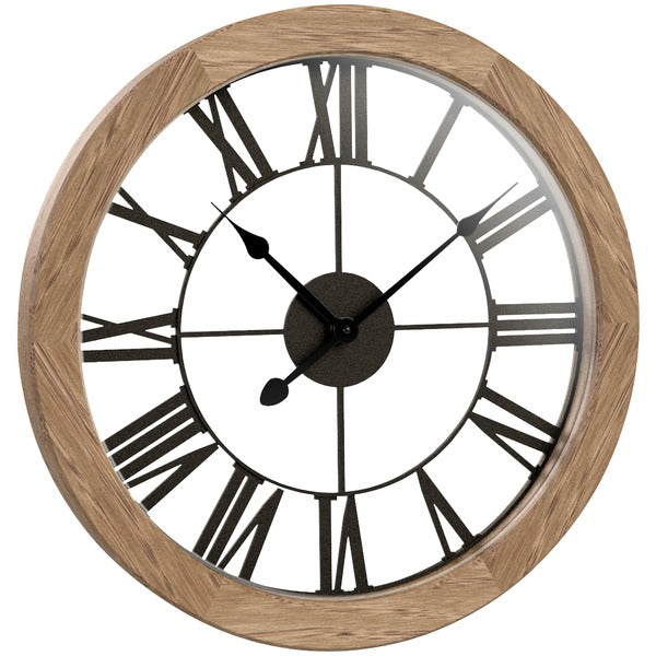 15" Round Wood Wall Clock