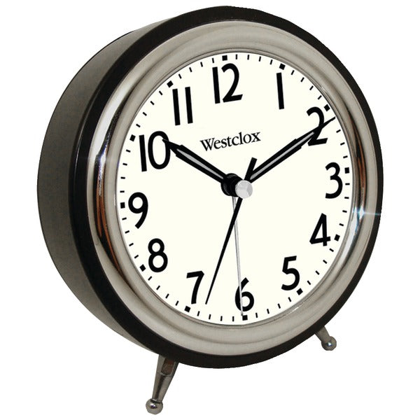 Classic Retro Alarm Clock with Chrome Bezel