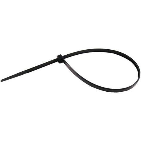Self-Locking Nylon Cable Ties, 100 pk (12"; Black; 4.8 mm wide; 50lb-tensile strength)