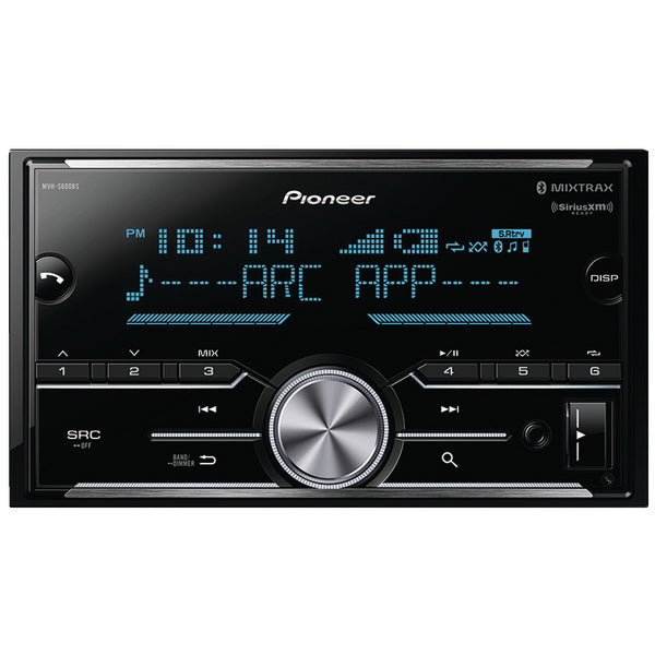 Double-DIN In-Dash Digital Media Receiver with Bluetooth(R), SiriusXM(R) Ready & 3 Pairs of High-Volt RCA Preamp Outputs