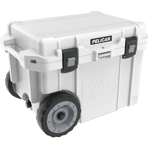 45-Quart Elite Cooler with Built-in Wheels (White)