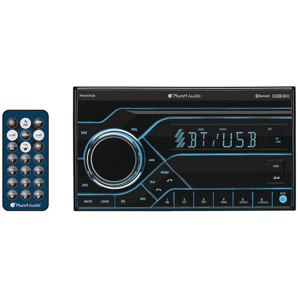 Double-DIN In-Dash Mechless AM-FM Receiver with Bluetooth(R)