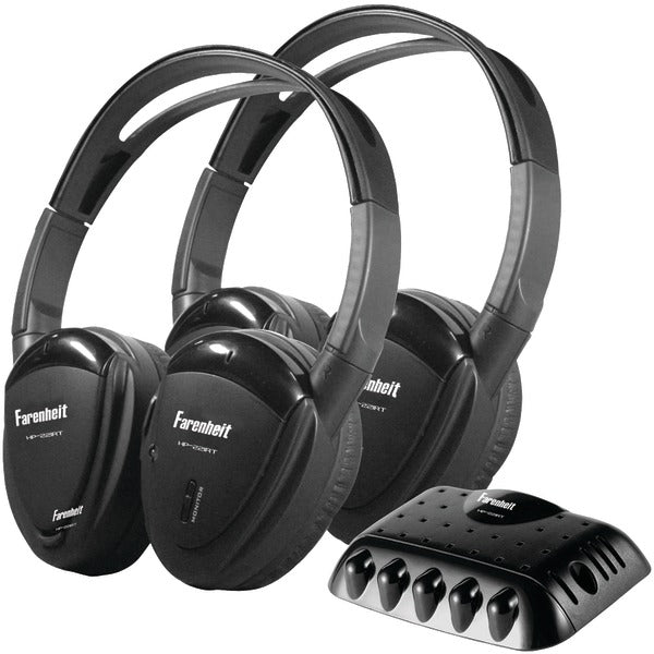 2 Sets of Single-Channel IR Wireless Headphones with Transmitter