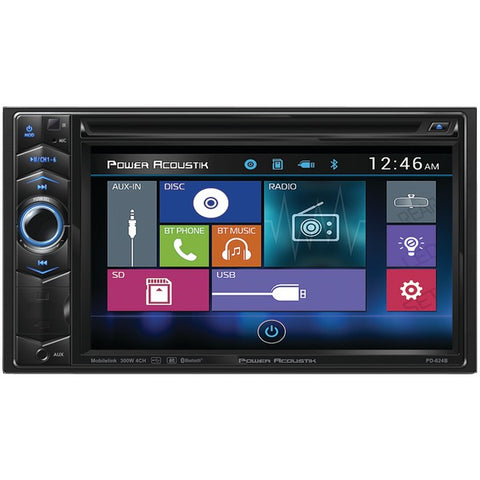 6.2" Double-DIN In-Dash LCD Touchscreen DVD Receiver with Bluetooth(R)