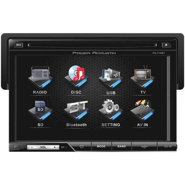 7" Single-DIN In-Dash LCD Touchscreen DVD Receiver with Detachable Face (With Bluetooth(R))