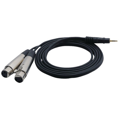 12-Gauge 3.5mm Male to Dual XLR Female Cable, 6ft