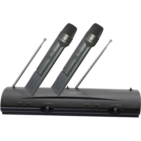 PylePro Professional Dual VHF Wireless Handheld Microphone System