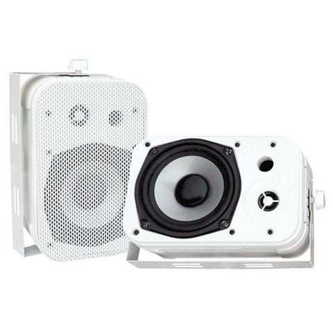 Pyle PylePro PDWR40W Indoor-Outdoor Speaker - 2-way - 2 Pack - White