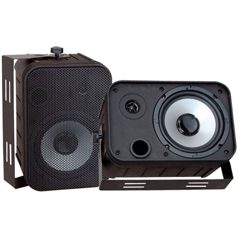 Pyle PylePro PDWR50B 250 W RMS - 500 W PMPO Indoor-Outdoor Speaker - 2-way - 2 Pack - Black