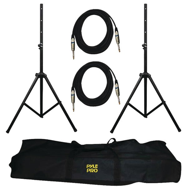 Heavy-Duty Pro Audio Speaker Stand & 1-4'' Cable Kit