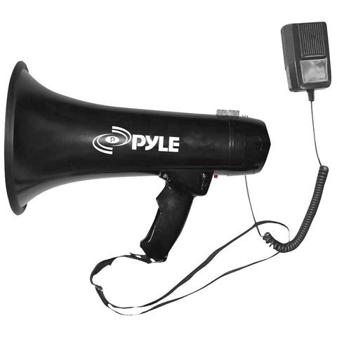PylePro 40 Watts Professional Megaphone - Bullhorn w-Siren and 3.5mm Aux-In For Digital Music-iPod