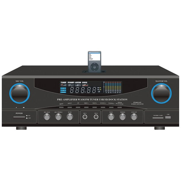 500-Watt Stereo Receiver with iPod(R) Dock