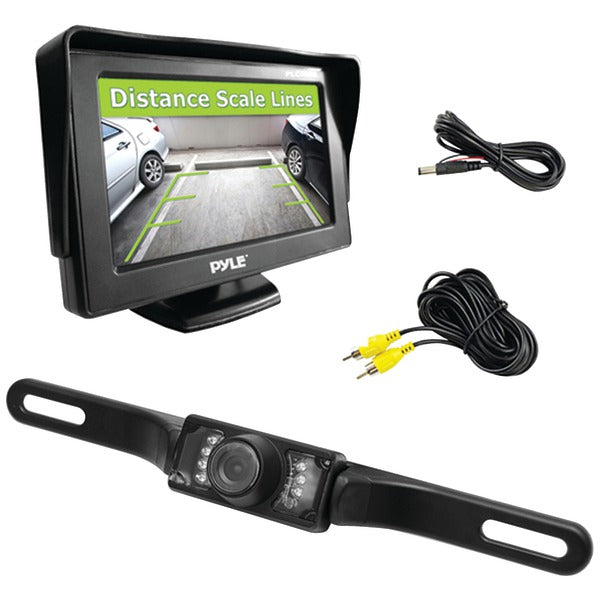 4.3" Monitor & Backup Swivel-Angle Adjustable Camera System with Distance-Scale Lines & Parking Assist