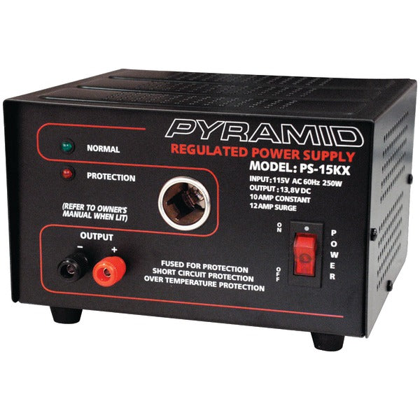 10-Amp Power Supply with Car-Charger Adapter