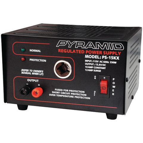 10-Amp Power Supply with Car-Charger Adapter