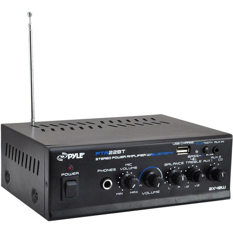 Pyle Mini Blue PTA22BT Amplifier - 40 W RMS - 2 Channel