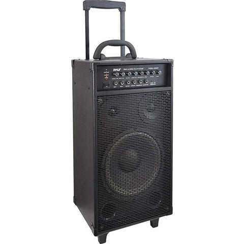 PylePro PWMA1050BT Speaker System - 400 W RMS - Wireless Speaker(s) - Portable - Battery Rechargeable - Stand Mountable - Black