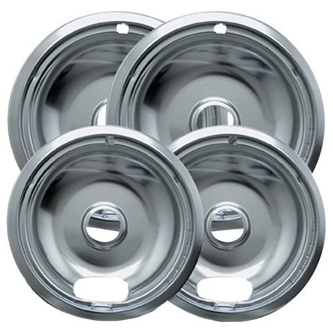 Universal Chrome Drip Pans, Style A, Multipack